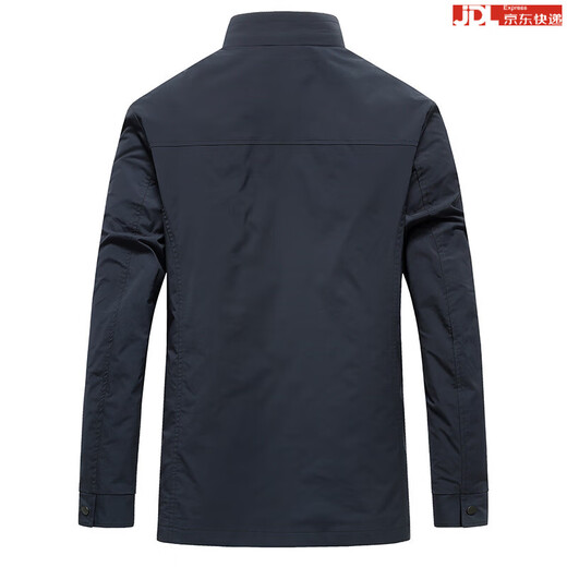 BOSS men's spring and autumn jacket 2024 new parka style business casual stand collar jacket men's high-end jacket light gray M 170