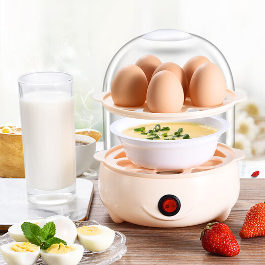 Supor's same type of steamed egg custard and steamed pasta single-layer egg steamer mini automatic power-off household egg cooker multifunctional small breakfast upgraded second layer steaming bowl/measuring cup 0cm