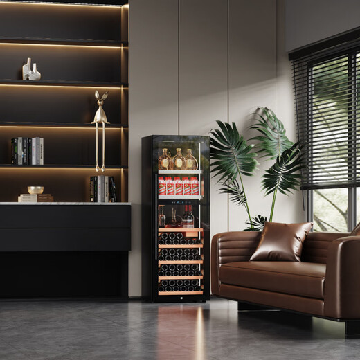Bai Kailun red wine cabinet constant temperature wine cabinet air-cooled and frost-free multi-functional dual temperature dual control large capacity embedded refrigeration home ice bar office wine living room tea preservation foreign wine white wine single temperature | wifi intelligent connection | multi-function red wine 420L 1.8 meters large capacity first-class energy efficiency