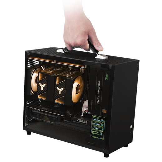 ASUS R5 9600X/RTX5060/RX9060XT/7500F/RX7650GRE high-end mini ITX desktop assembly computer host e-sports game live broadcast DIY complete machine configuration six丨9600X丨ASUS RTX5060