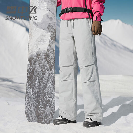 Snow Flying (SNOWFLYING) trendy down pants for women 2025 autumn and winter new style for men and women, fashionable and versatile outdoor couple workwear pants, purple M 165/72A