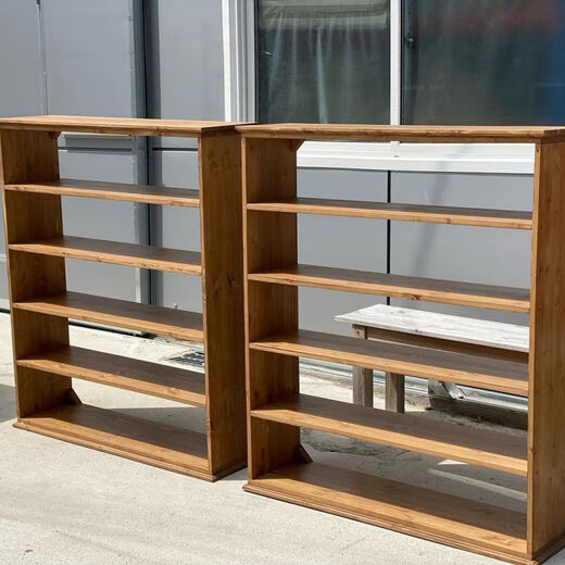 Yingtang solid wood storage bookshelf bookcase retro simple lattice storage home study partition floor display rack Chen 1110 meters * width 30 cm * height 130 cm