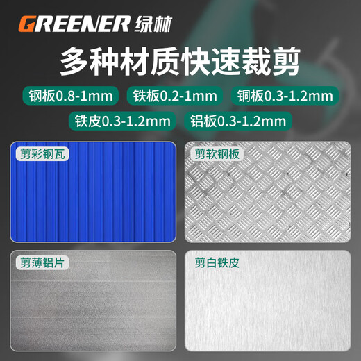 绿林铁皮剪刀专用电动剪铁皮剪板神器彩钢瓦剪子铝扣板切割工业级 【工业级】电剪转换头【锂电专用】
