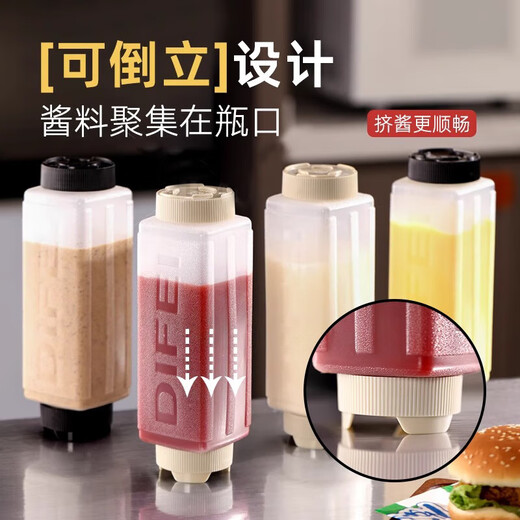 Home KATEI STORY Japanese Sauce Squeeze Bottle Food Grade Sauce Squeeze Bottle Ketchup Salad Sauce Honey Jam Squeeze Bottle Sauce Squeeze Artifact Transparent White 720ml 2 pieces Can be placed upside down