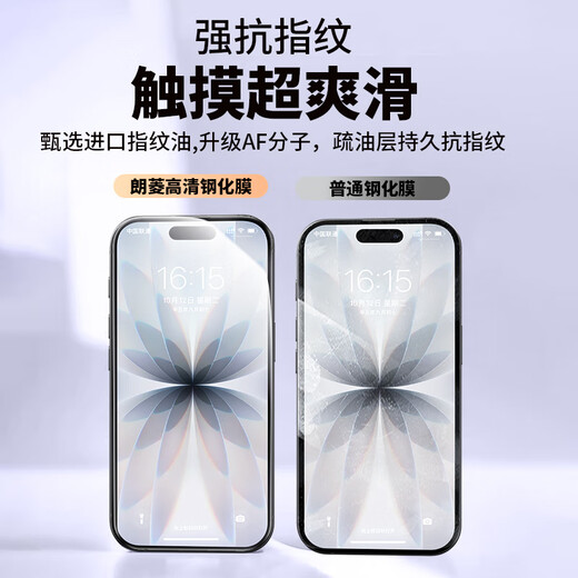 Langling 2 pieces suitable for Apple 17Promax tempered film iphone17Promax mobile phone film Apple 16/16Plus | independent lens film | black