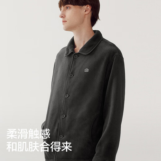 Jiao Nei Velvet 301H Pajamas Men's Flannel Lapel Home Clothes Couple Suit Autumn and Winter Warm Thickening and Velvet