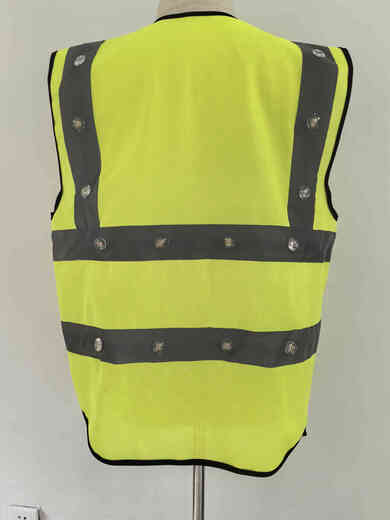 Reflective vest LED light glow flash luminous vest with light reflective clothing cycling safety clothing strobe light fluorescent yellow