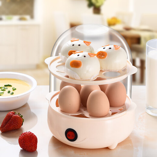 Supor's same type of steamed egg custard and steamed pasta single-layer egg steamer mini automatic power-off household egg cooker multifunctional small breakfast upgraded second layer steaming bowl/measuring cup 0cm