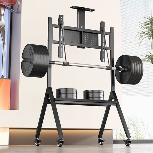 Behind the Scenes Hero Mobile TV Stand 55-100 Inch TV Floor Cart Video Conferencing TV Stand Removable Hanger Vertical Advertising Rack TV Stand