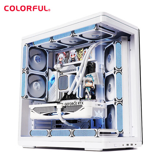 Colorful Ultra 285K RTX5090D/5080 Vulcan flagship graphics card gaming desktop overclocking e-sports Ai computing host DIY assembly machine computer complete machine 285K+RTX5090D v2丨水神白