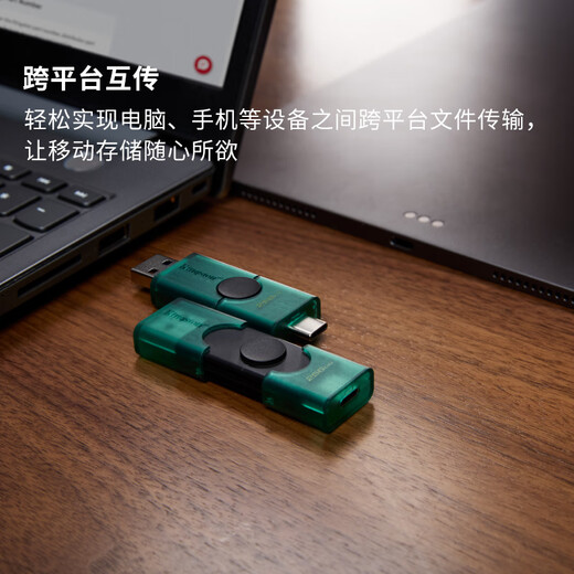 Kingston 256GB Type-C USB3.2 dual-interface USB flash drive DTDEG2 large-capacity office car USB flash drive suitable for Android and Apple mobile phones and tablets