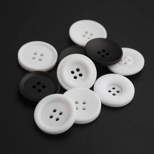 Fantasy coat buttons men and women resin suit white coat button white coat chef nurse uniform windbreaker orange 2112 matte white 10 pieces 30mm