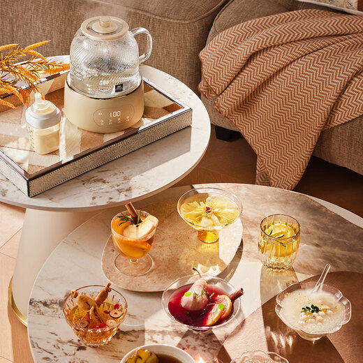 World Kitchen American Corning health pot all-glass thermostatic kettle teapot teapot 1.2L office flower teapot kettle electric kettle tea leakage