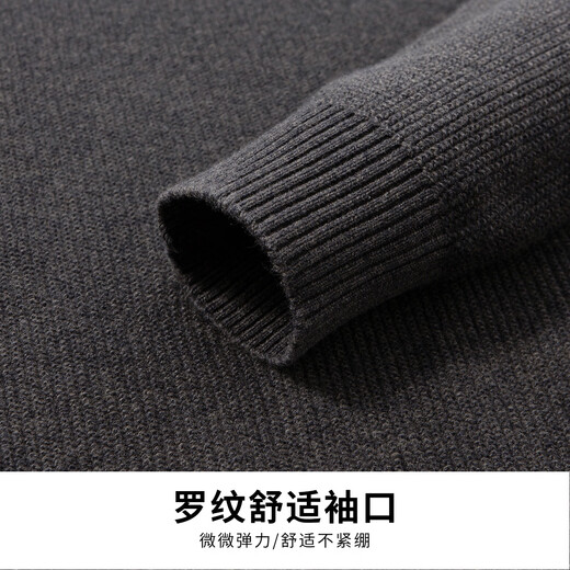 Hodo 100% sheep wool high-end wool sweater men's autumn and winter warm round neck pullover sweater base layer