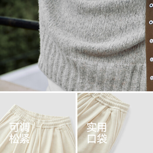 Semir loose pleated wide-leg pants with drape 2025 lazy glutinous rice pants casual pants for women winter 109725127010