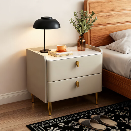 千禧华府床头柜卧室家用小型床头柜子现代简约床头储物柜轻奢风床边柜45