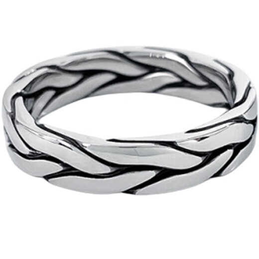 Beijing Gold Trading Center Co., Ltd. Platinum solid electric black gold twist minimalist fixed mouth ring as a Mid-Autumn Festival gift for mother's love mother's lover's birthday Twist minimalist fixed mouth ring (approximately 12.88g)