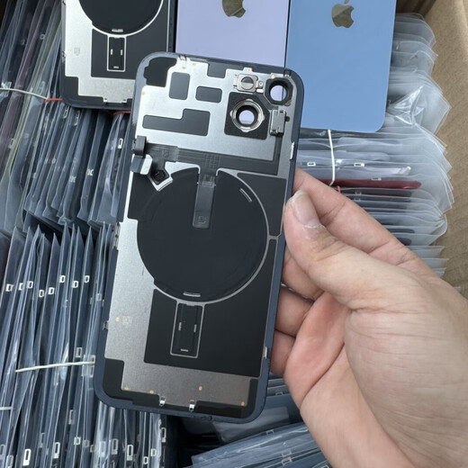 Suitable for Apple 14 original back cover glass iPhone 14puls rear glass assembly 14 original disassembled middle frame black with original waterproof glue 14 original back cover 9 new