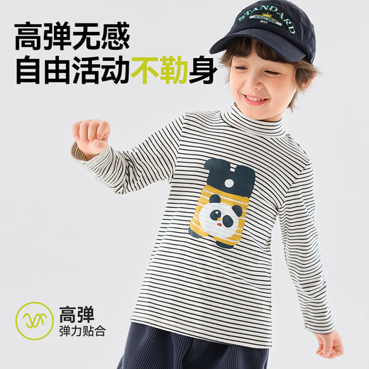 Dudujia anti-static boys' bottoming shirt winter children's long-sleeved T-shirt half turtleneck winter clothing girls' tops children's clothing trendy pink 90