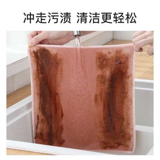Special corn rag for kitchen, strong water absorption, not easy to shed, thickened scouring pad for household table wiping to remove oil stains, 30*30cm, 6 pack (upgraded color)