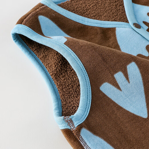 Cotton hall double-sided vest thick plush jacket for boys 2025 autumn new style plush vest for girls xt2 interesting geometry 120