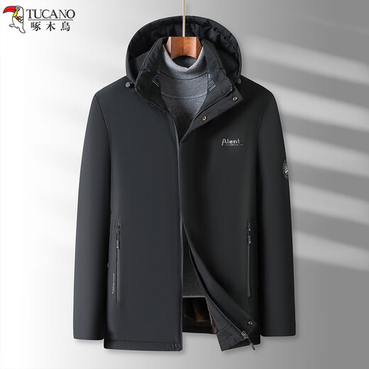 Woodpecker (TUCANO) cotton-padded jacket for men in winter, warm velvet jacket, cotton-padded jacket for middle-aged and elderly men, new year clothes for dad, outerwear for men