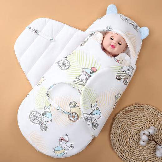 9i9 baby sleeping bag anti-jump winter thickened swaddle newborn baby blanket pure cotton baby quilt A124