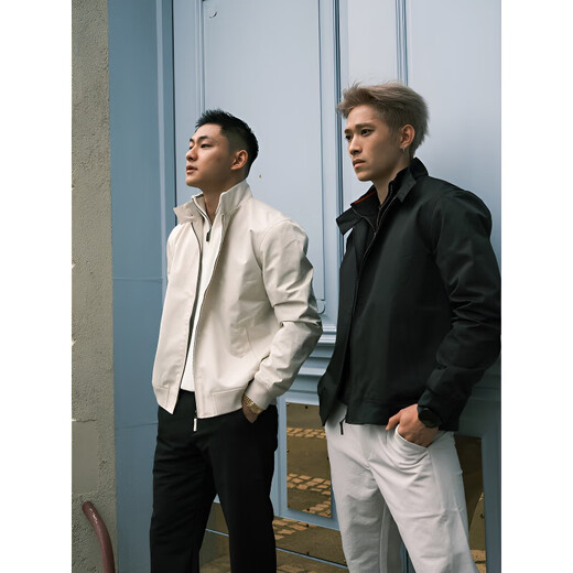 Muwei American-style GTAL stand-up collar and shoulder jacket for men in autumn, three-proof, tough and handsome, casual and high-end top jacket, black, 90% of buyers choose XL, recommended 140-160Jin Jin equals 0.5 kg