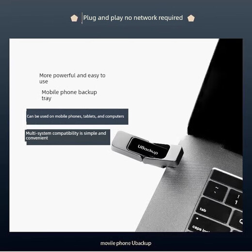 Western Thunder 4-in-1-Mini-High-Speed-Mobile-Kleinfestplatte Android- und Apple-Handy-Fotoalbum Automatisches Backup-Artefakt leuchtende U-Disk 1 TB USB3.0