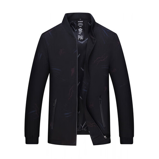 GABBANIE Men's Jacket for Young and Middle-aged Spring and Autumn New Jacket Men's Business Casual Baseball Jacket Top Fashion A Black Blue BST-1815 M 170 Recommended 95-120 Jin Jin equals 0.5 kg