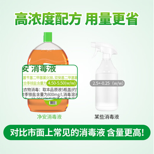 Jing'an quaternary ammonium salt disinfectant household 2L floor toys clothing pets multi-purpose disinfectant water pine wood fragrance is not pungent