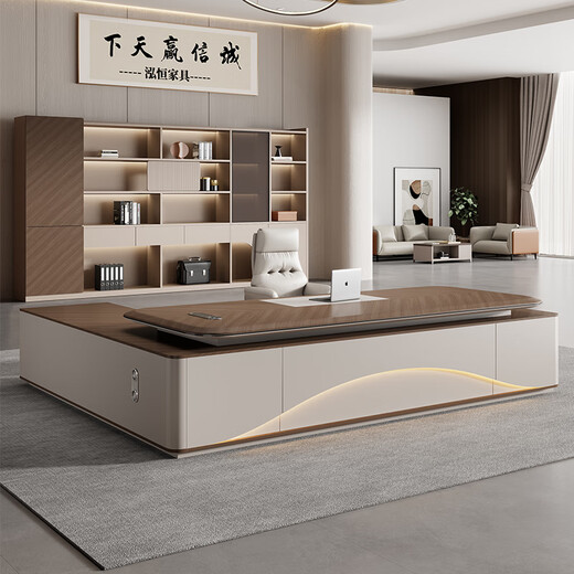 Zhiyi high-end boss desk office desk and chair combination simple modern president desk leadership office furniture manager executive desk blister desktop 2.0 meters president desk