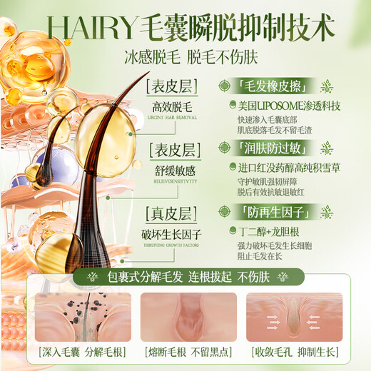 Pozitinlan Hair Removal Cream for Armpits and Private Parts, Gentle Hair Removal for Whole Body and Limbs, Non-Permanent Root Removal, No Longer Growth, Men and Women 200g