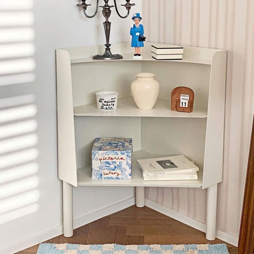 Zuoke Zuojia 2025 latest ins minimalist color corner bookshelf floor-standing corner bookcase living room study shelf corner vibrant yellow