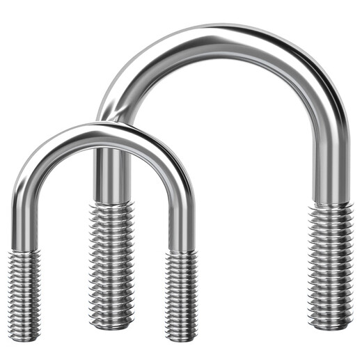 Tianzhuo Hardware 304/316/201 stainless steel U-shaped screw U-shaped clamp bolt fixed pipe clamp hoop MM6M8M10M12-M24 304 female flat spring set M6-M20