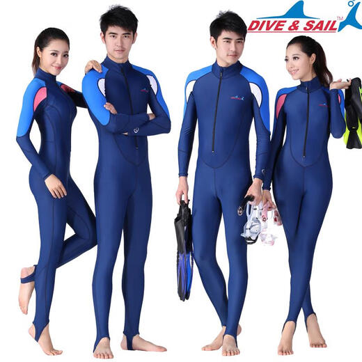 Men's and women's hooded snorkeling swimsuits for couples, thin full-body sun protection diving suits for adults, men's hooded one-piece camouflage M