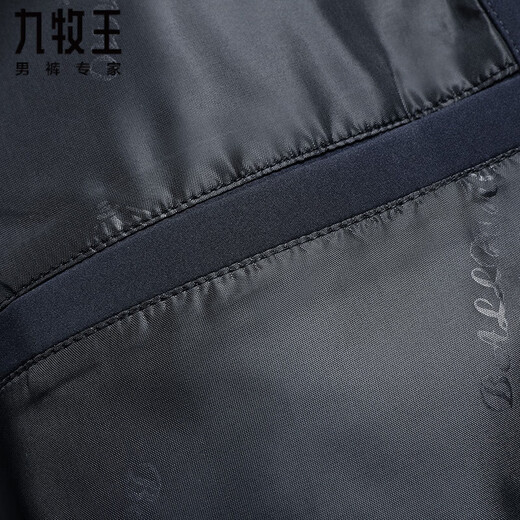 JOEONE spring and autumn new executive jacket men's middle-aged and elderly business casual lapel thin top middle-aged dad jacket navy blue L 175