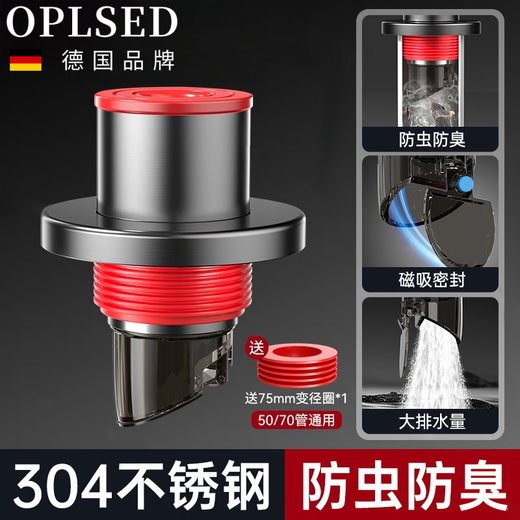 OPLSED washing machine sewer deodorant artifact wash basin sewer pipe sealing plug check valve wall drain pipe core sealer