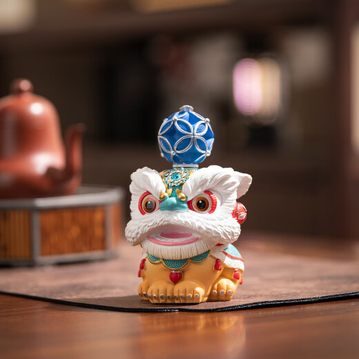 2025 new color-changing tea pet ornaments can raise creative and high-end sense of awakening lion tea play tea table tea set accessories Ruishi Qingzhu blue hydrangea----color-changing model