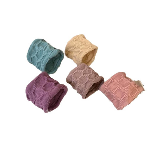 High elasticity wide facial mask muscle head rope 2025 new high-end rubber band women's hair tie headband high ponytail hair rope milk coffee color 4 pack same as the main picture