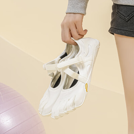 Goren shark five-finger split-toe shoes shock-absorbing running gym special training yoga squat deadlift sports skipping exercise Pilates white matrix strap five-finger shoes 34