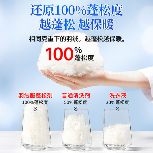 Yimei down jacket fluffy detergent dry cleaning cleaning leavening agent washing machine special decontamination restoration 520ml*2