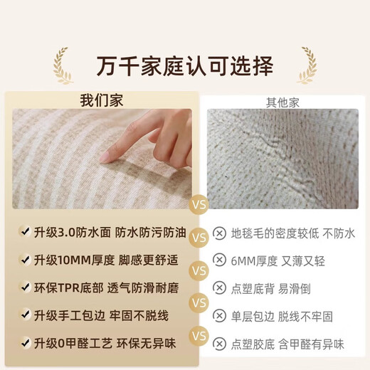 Carpet living room 2025 new light luxury high-end sofa floor mat no-wash and wipeable home waterproof bedroom thick QYDZ-2405 140cm*200cm