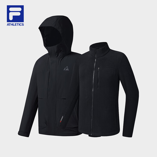 FILA official breathing shell woven jacket two-piece men's tops 2025 winter sports outdoor jacket