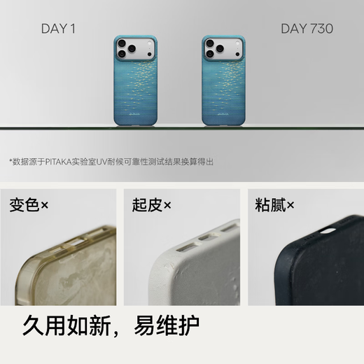 PITAKA适用苹果iPhone17ProMax手机壳相机按键全包浮光跃金17Pro凯夫拉磁吸裸机手感高级感奢华保护套 清梦蓝 iPhone17 Pro Max