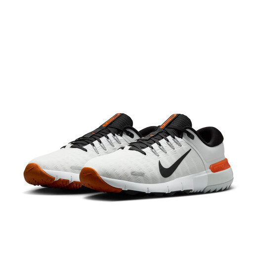Nike men's and women's cushioning golf shoes for winter couples reflective sports NIKE FREE GOLF FN0332 103 white/black/eye-catching orange 38