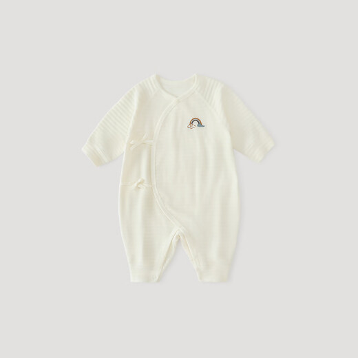 Bali Piggy Newborn Baby Clothes Autumn and Winter Heating and Warm Clothes Newborn Thickened Climbing Clothes Autumn Beige 73cm