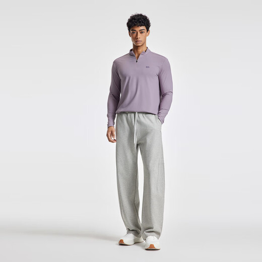 BODYDREAM BM half-zip long-sleeved T-shirt men's zero-pressure fitness clothing cycling clothing sports training running clothing gray M 110-130Jin Jin equals 0.5 kg