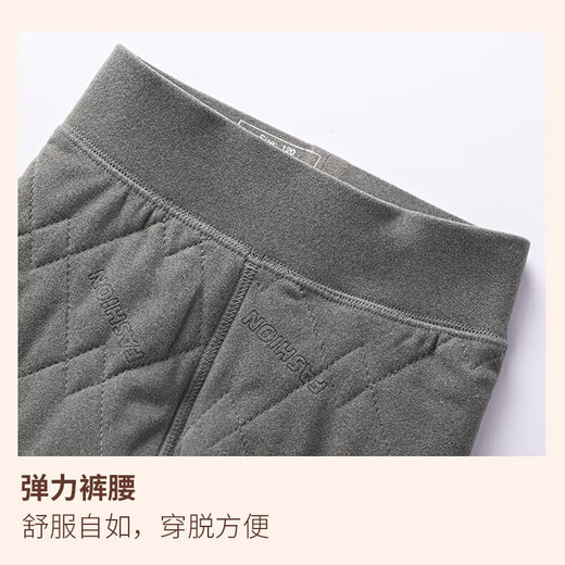 马克华菲（MARK FAIRWHALE）男女童棉服校服神器冬季内搭中大童棉裤加绒加厚儿童冬 纯色深灰 160