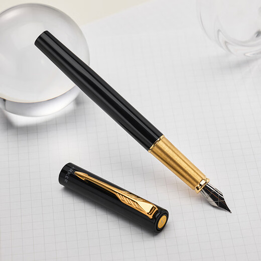 Parker fountain pen and ink pen high-end cultural and creative gift box student set business gift custom engraving birthday gift gift stationery signature national trend gift box souvenir adult gift Wycombe Luxury Phantom Black Gold Clip Ink Pen + Notebook Gift Box